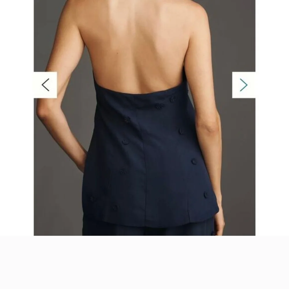 Maeve Navy Halter Top Vest - Picture 2 of 3